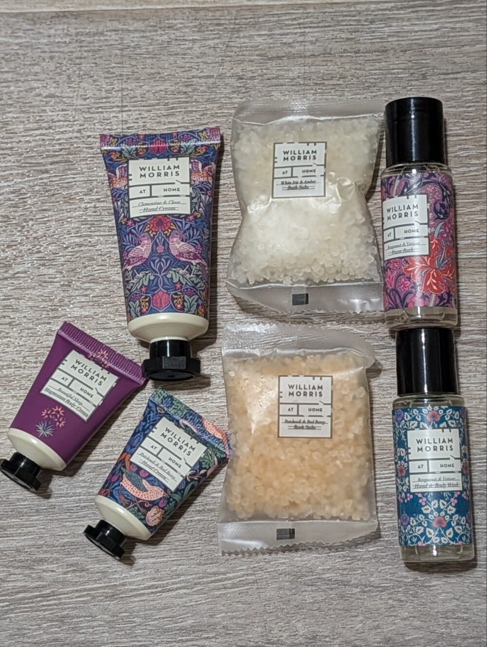 William Morris At Home Travel Size Bath Salts, Foam Bath, Hand Cream And More